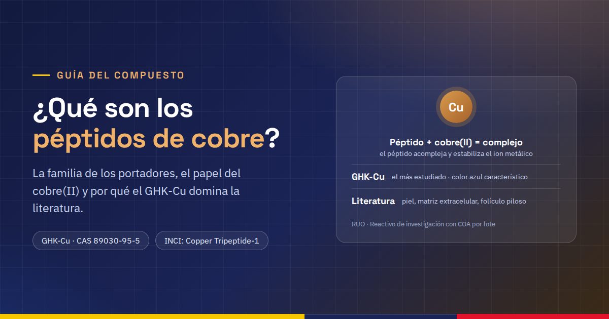 Péptidos de cobre: qué son y por qué el GHK-Cu es el más conocido