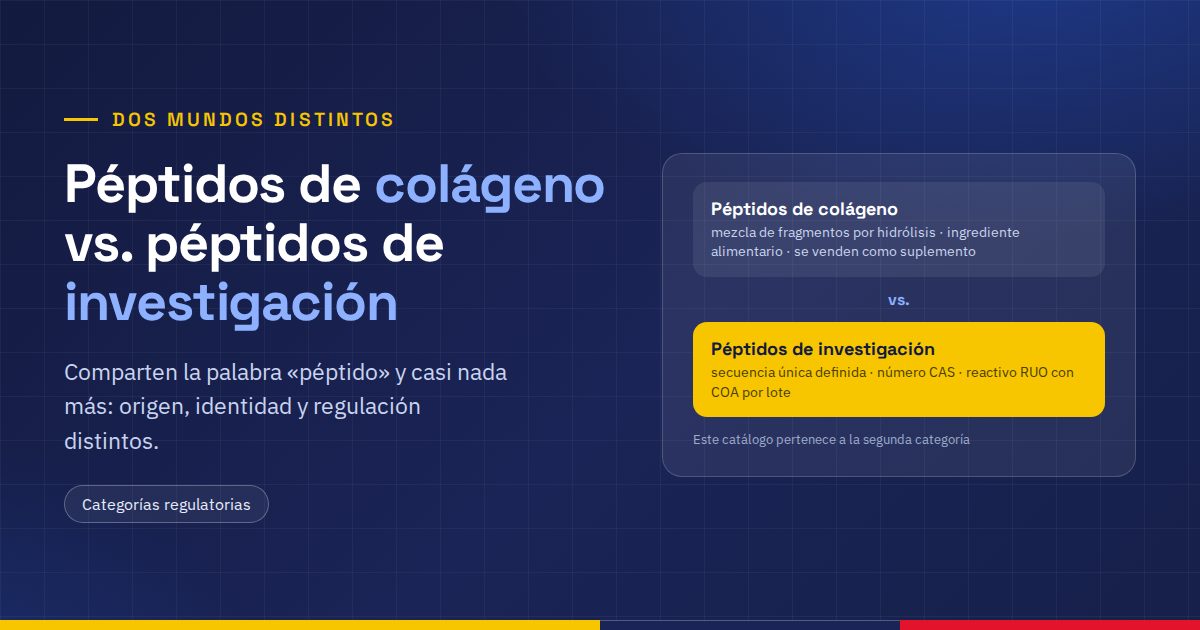 Péptidos de colágeno vs. péptidos de investigación: la diferencia que nadie explica
