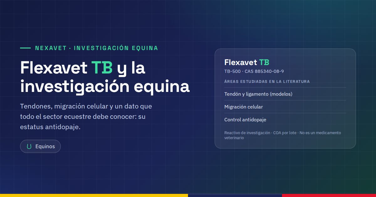 Flexavet TB: el TB-500 en la investigación equina