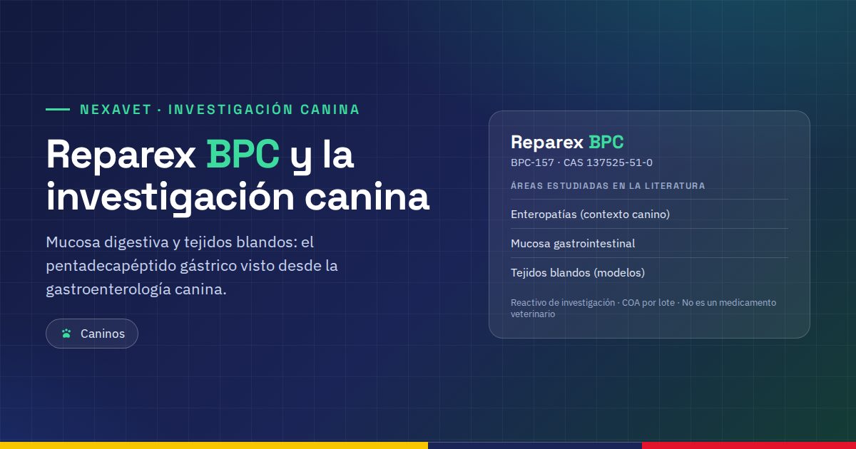 Reparex BPC: el BPC-157 en la investigación canina