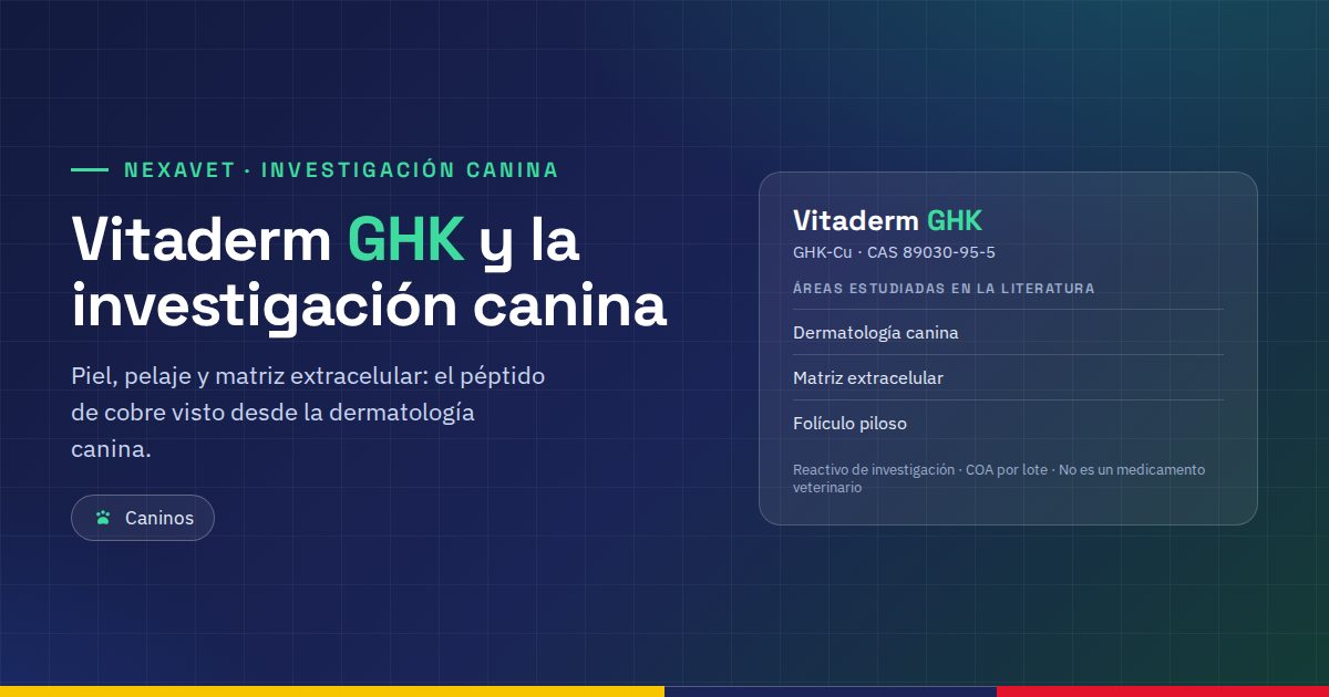 Vitaderm GHK: el GHK-Cu en la investigación canina